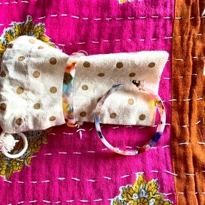 Acrylic hoop earrings